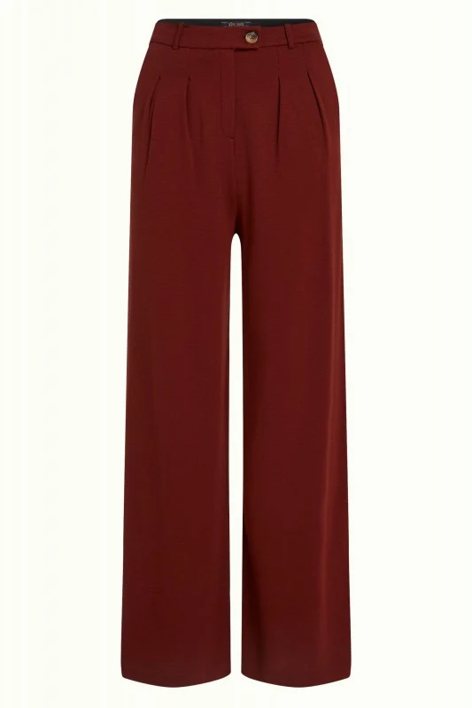 Bundfaltenhose Fintan Milano, Sandelholz Braun
