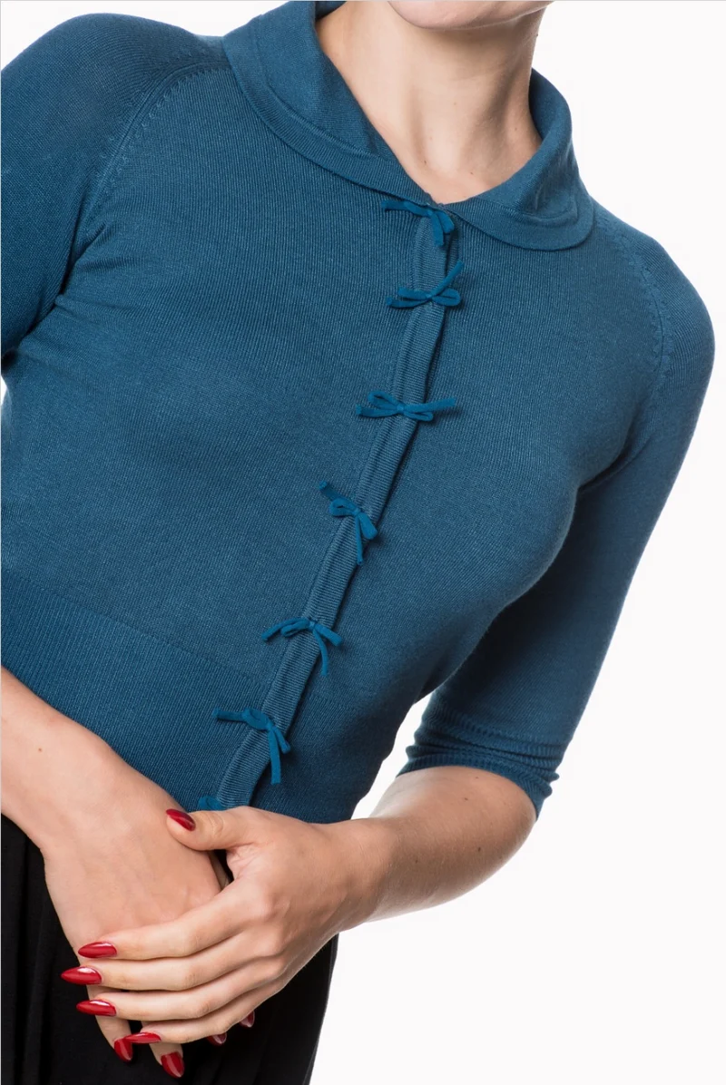 Cardigan April, Teal ( Petrol ), Plus Size