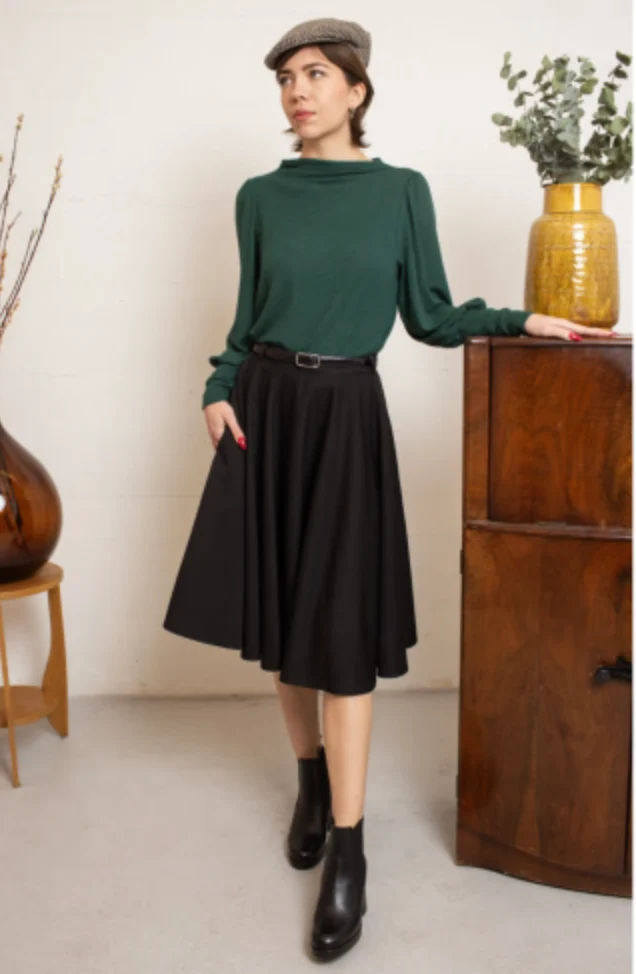 Tellerrock Olette, Schwarz, Plus Size