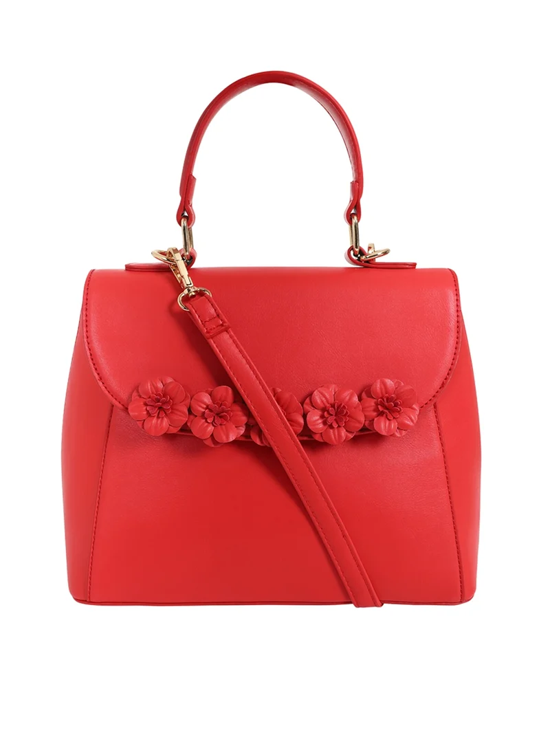 Tasche Zoe Floral mit 3D Blumen, Rot