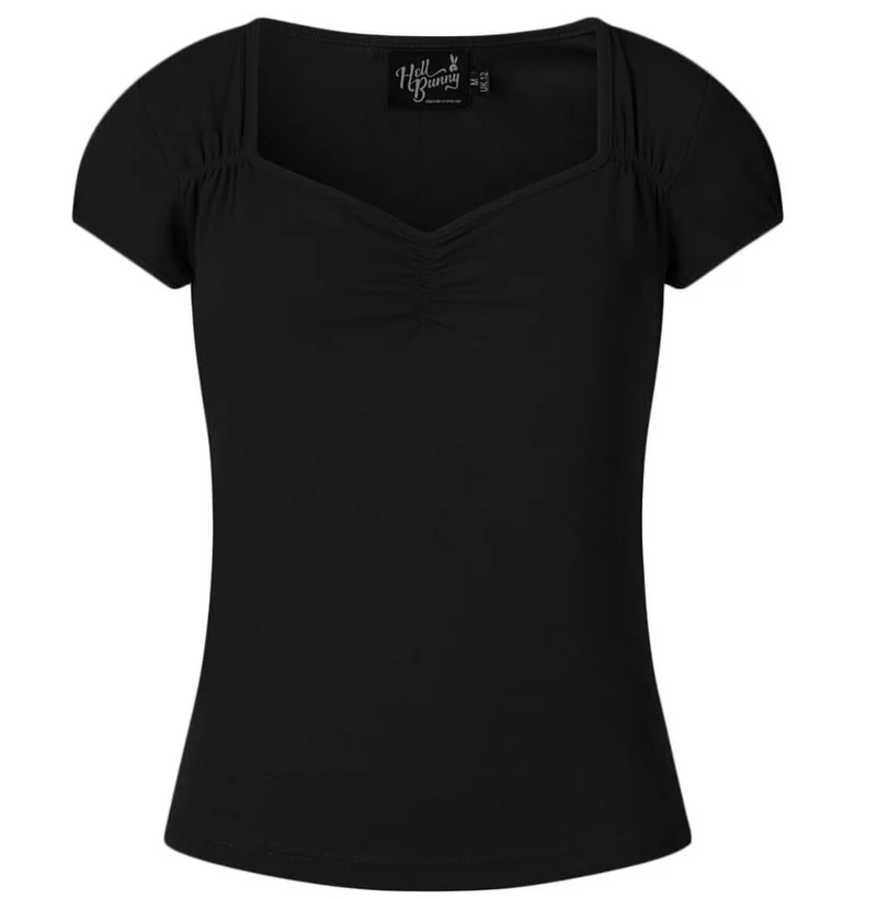 Top Mia , 50's Basic, Schwarz