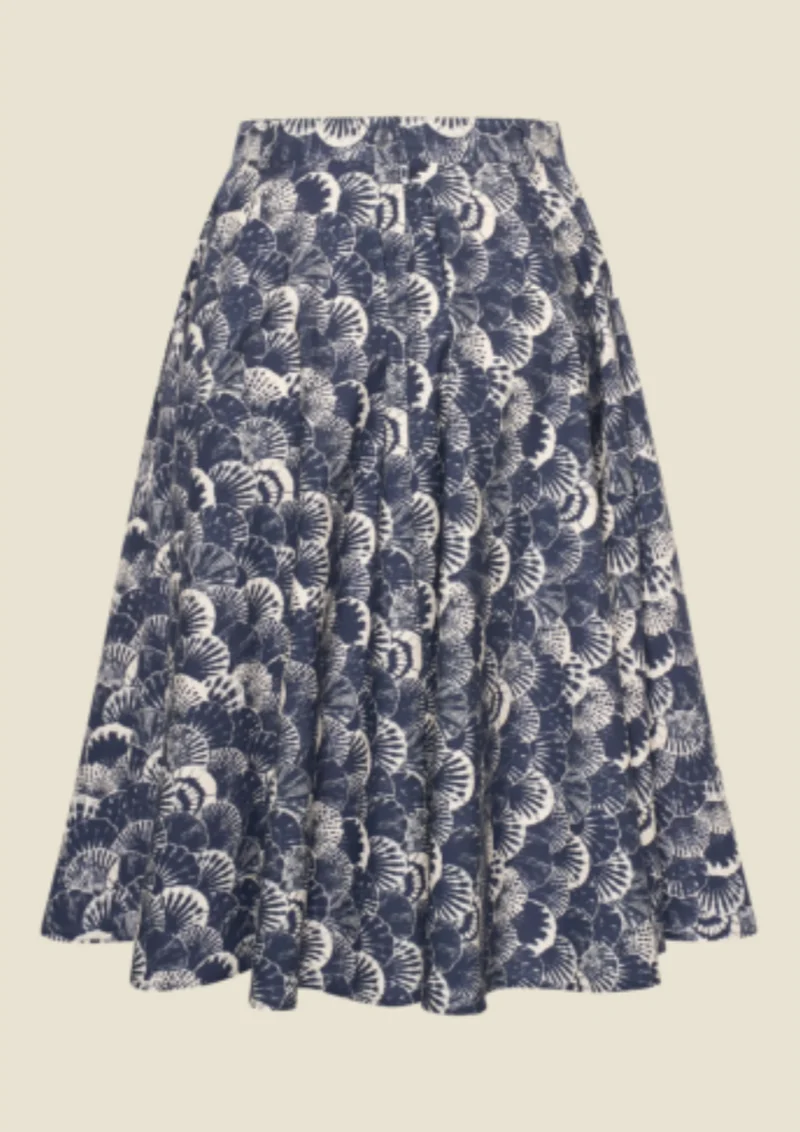 Tellerrock, Sea Shelly, Blau Plus Size