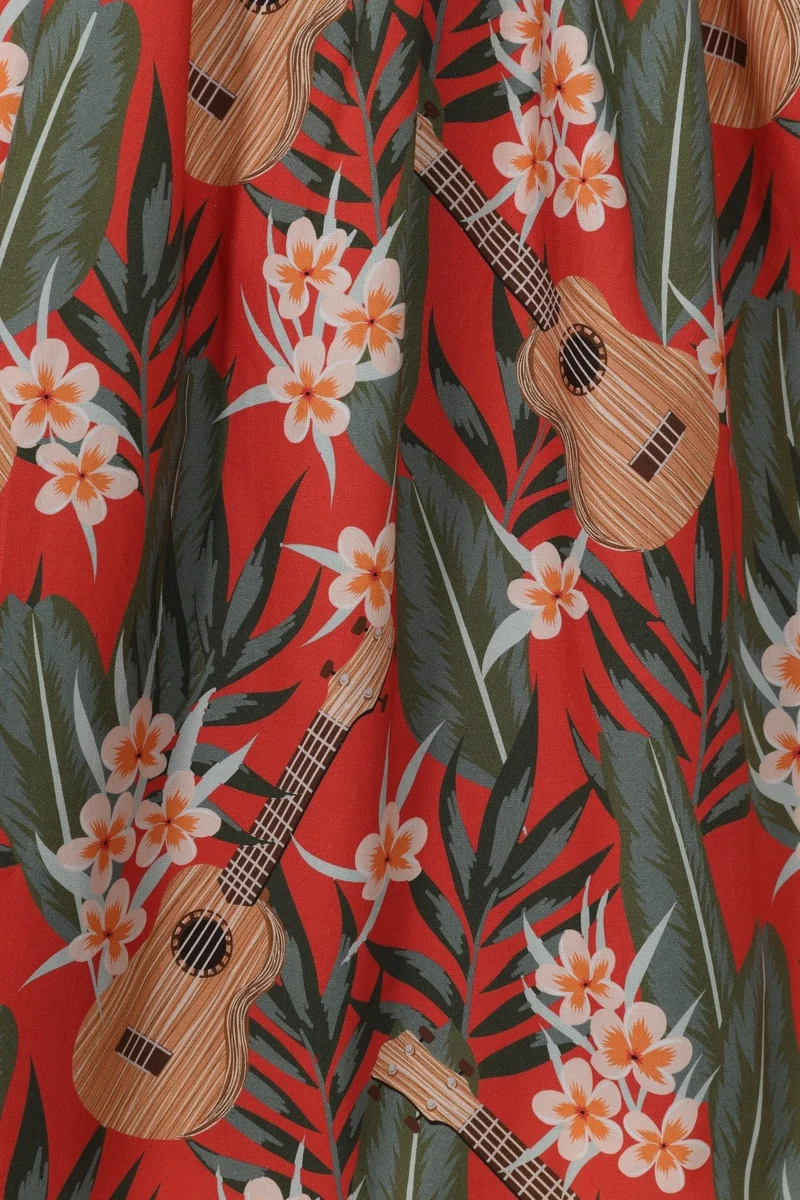 Swingrock Ukulele, Orange-Koralle Plus Size
