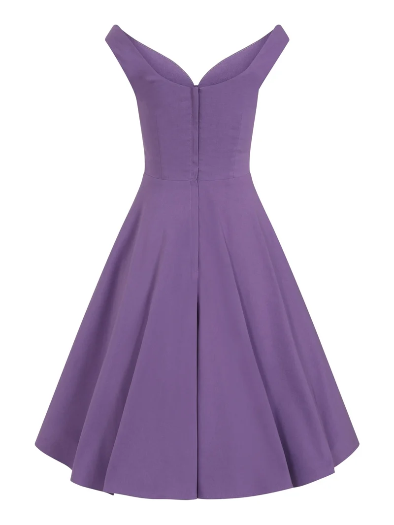 Swingkleid Ridley ( Off-Shoulder ), Flieder-Lilla