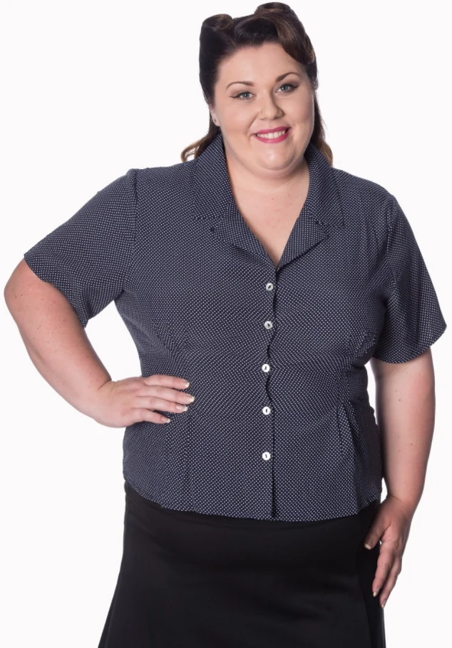 Bluse Lou Lou, navy, Plus Size
