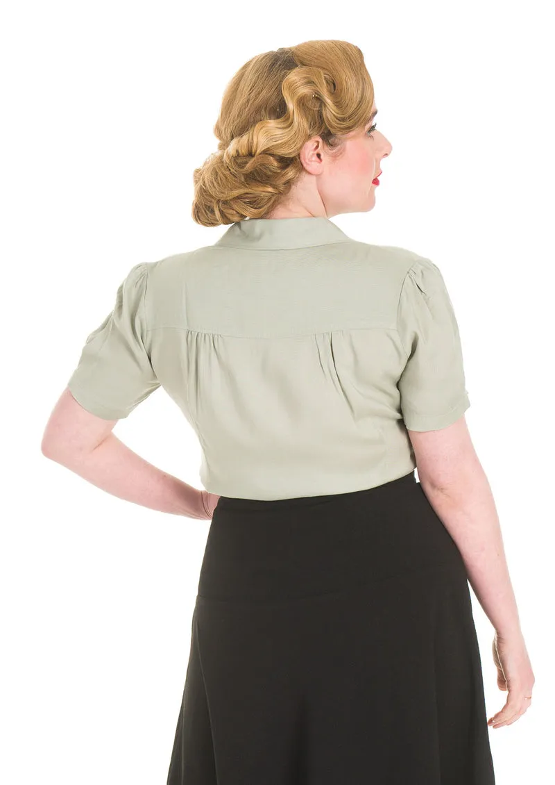 Bluse Pretty 40s,salbei