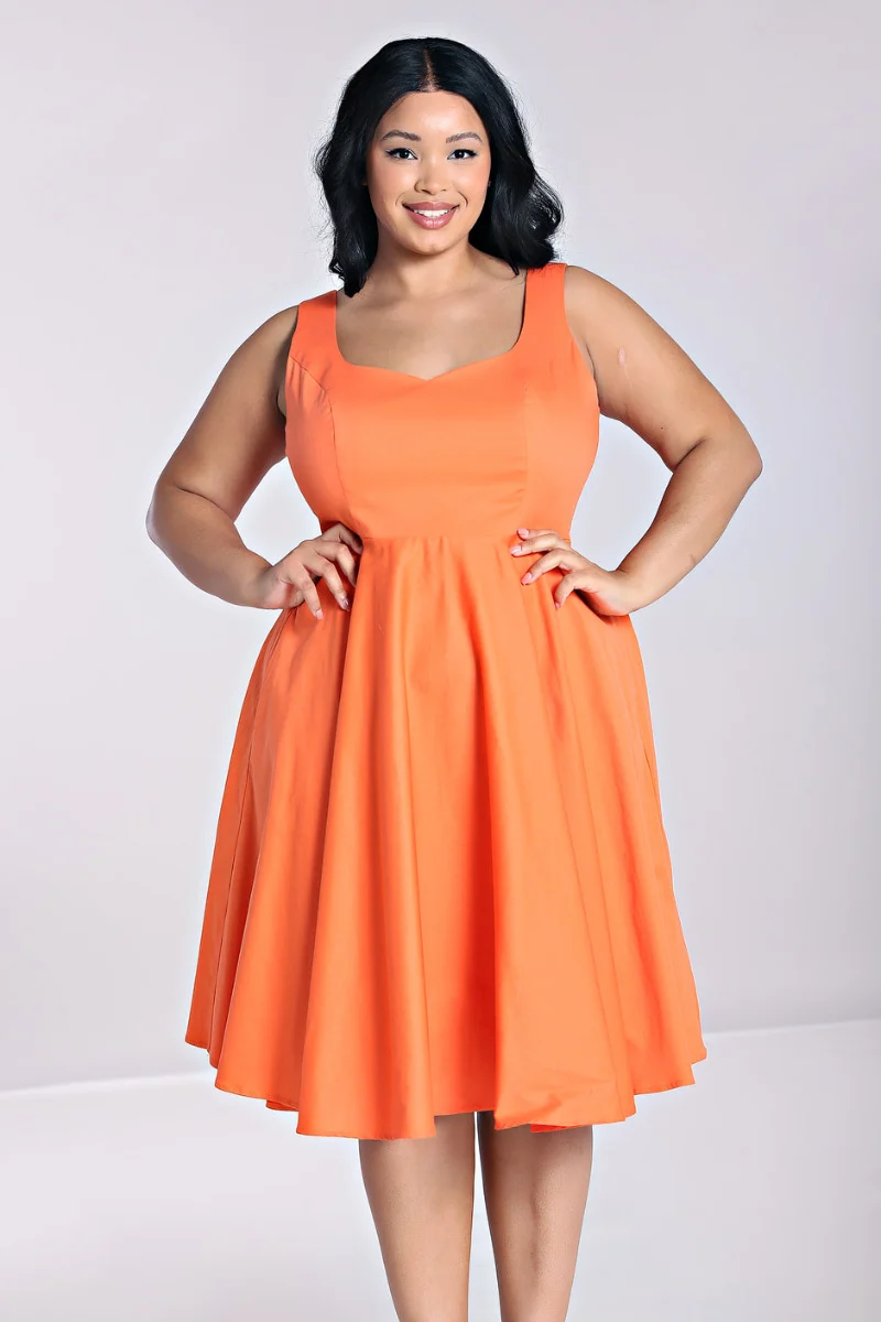 Swingkleid Heidi, Plus Size, orange