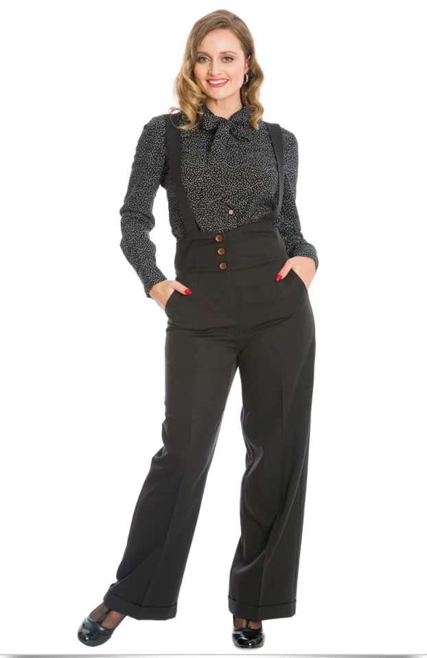 High Waist Hose, Her Favourite Trousers, Schwarz