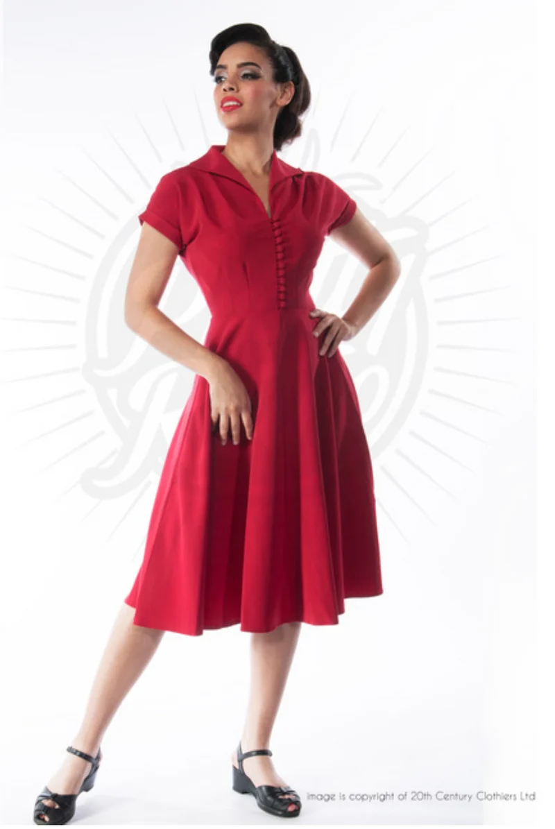 Vintagekleid Pretty Hostess, Rot