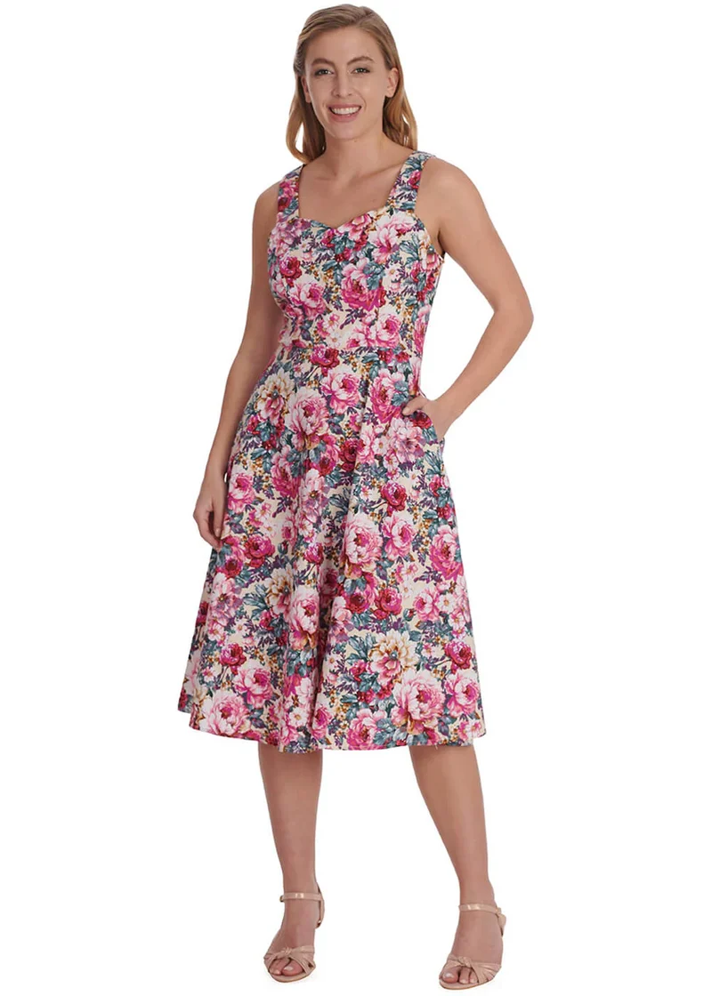 Swingkleid Bloom Dress mit Blumenmuster, Mehrfarbig