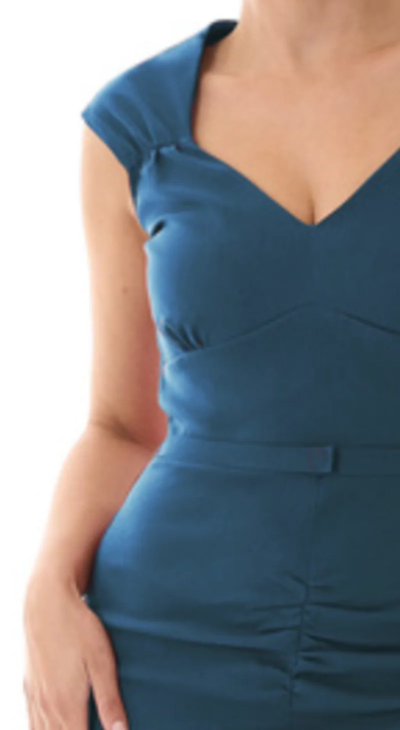 Bleistiftkleid Rita (Wiggel Dress), Petrol