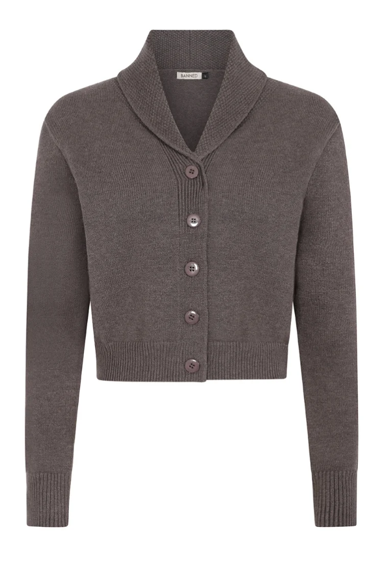 Vintage 40er-Jahre Cardigan Violet, Grau