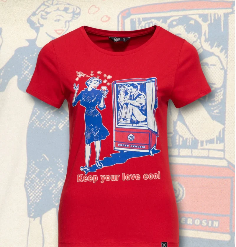 T-Shirt Keep Your Love Cool, rot