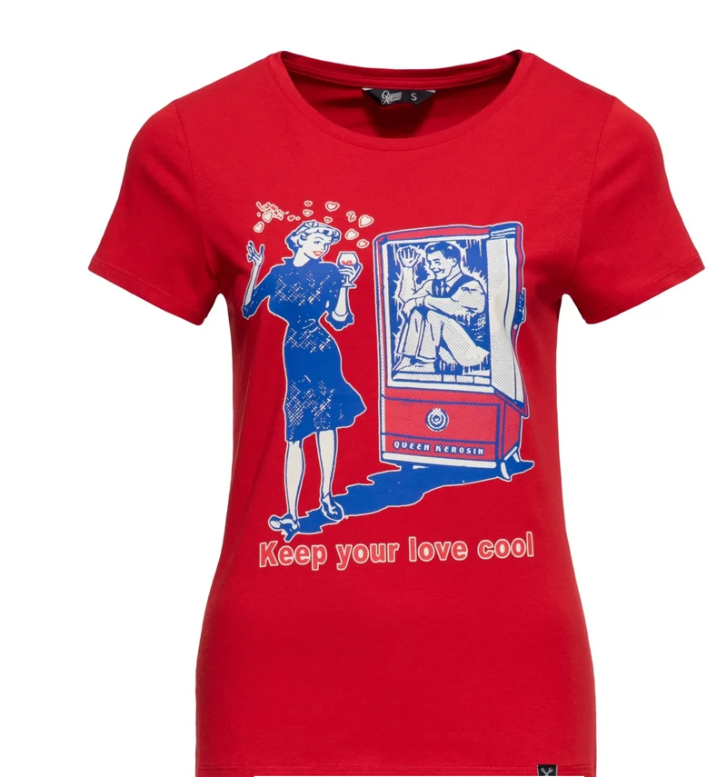 T-Shirt Keep Your Love Cool, rot