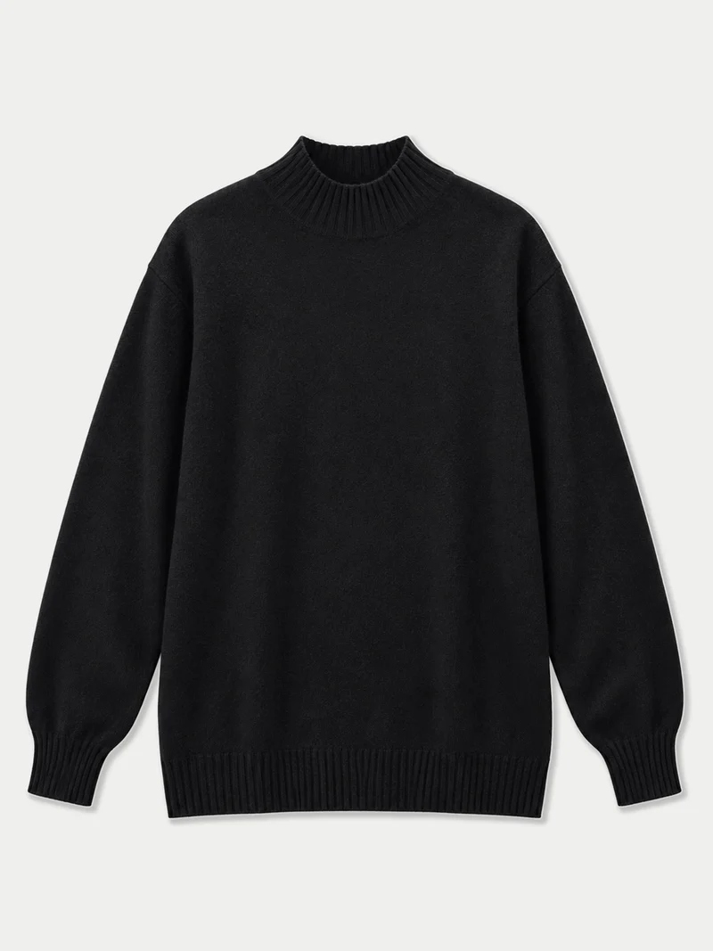 Schmal geschnittener Kaschmir-Rollkragenpullover