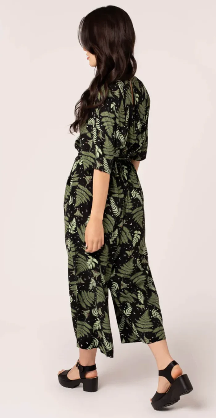 Jumpsuit Gaia, Schwarz-Grün ,Plus Size