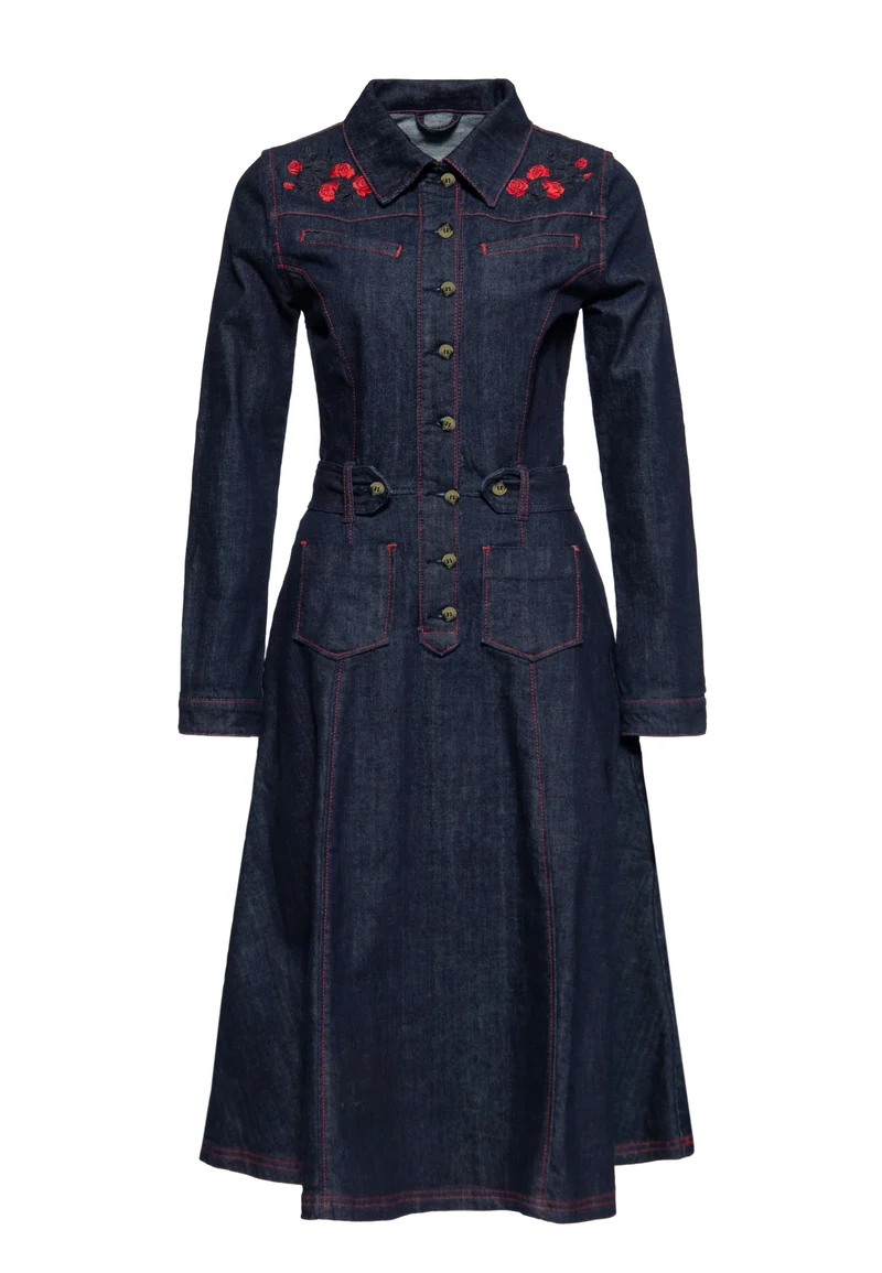 Swingkleid Roses, Denim