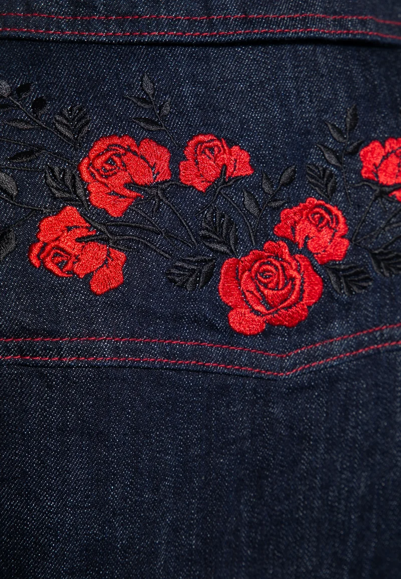 Swingkleid Roses, Denim
