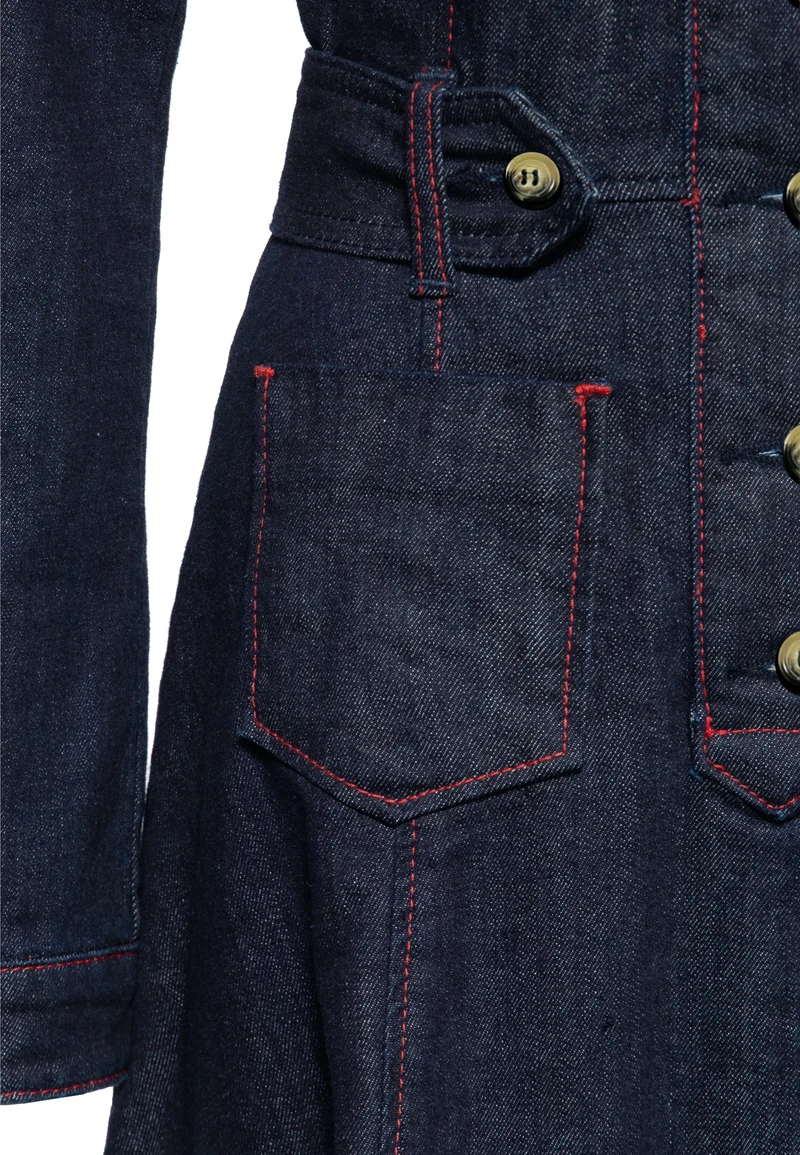 Swingkleid Roses, Denim