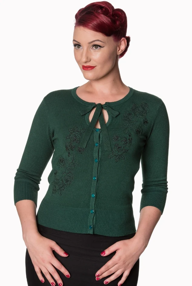 Cardigan Delilah, Dunkelgrün