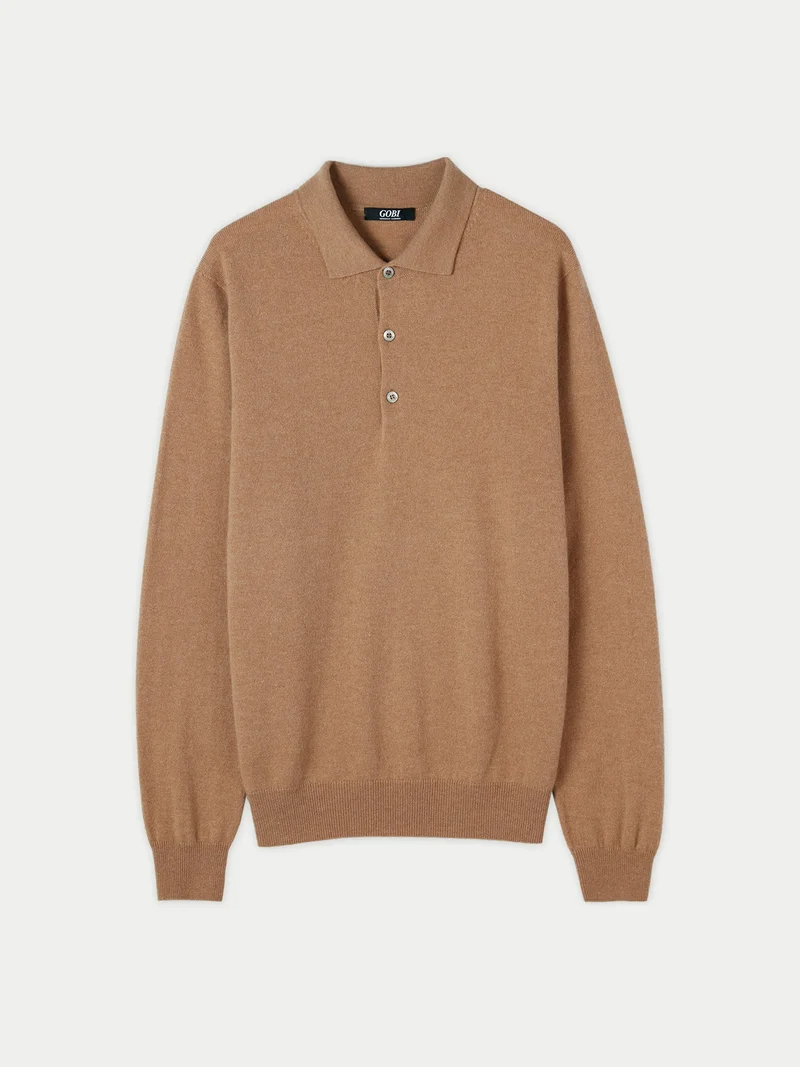 Basic Kaschmirpullover mit Polokragen