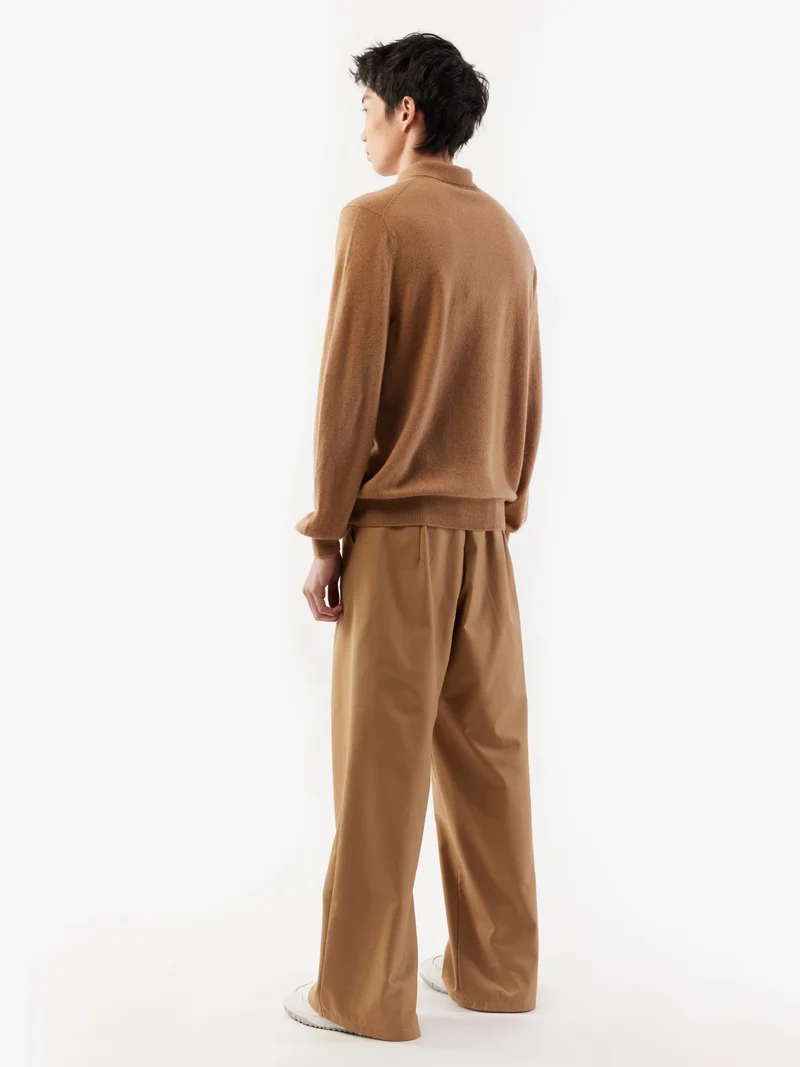 Basic Kaschmirpullover mit Polokragen
