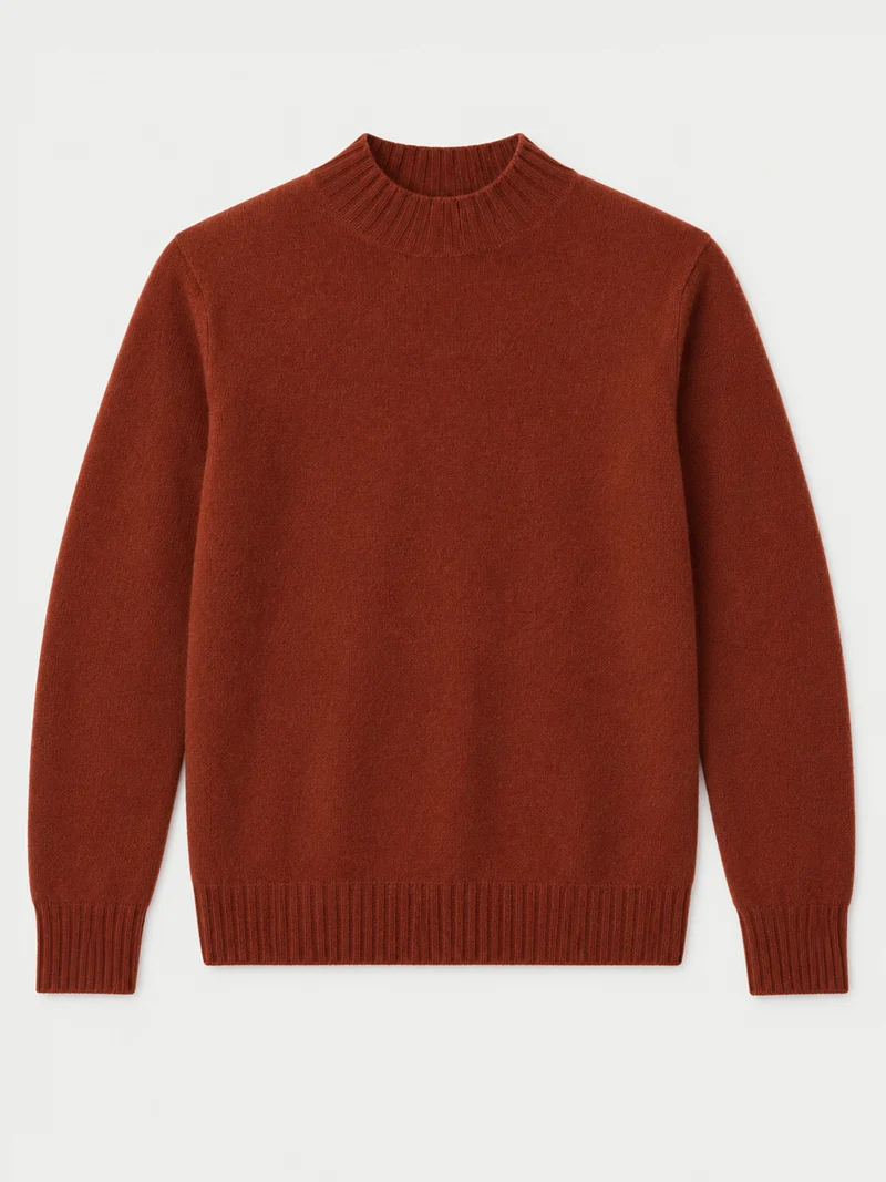 Schmal geschnittener Kaschmir-Rollkragenpullover