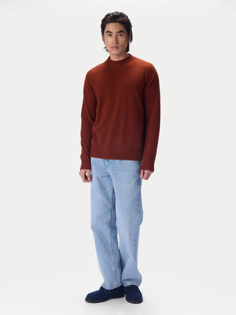 Schmal geschnittener Kaschmir-Rollkragenpullover