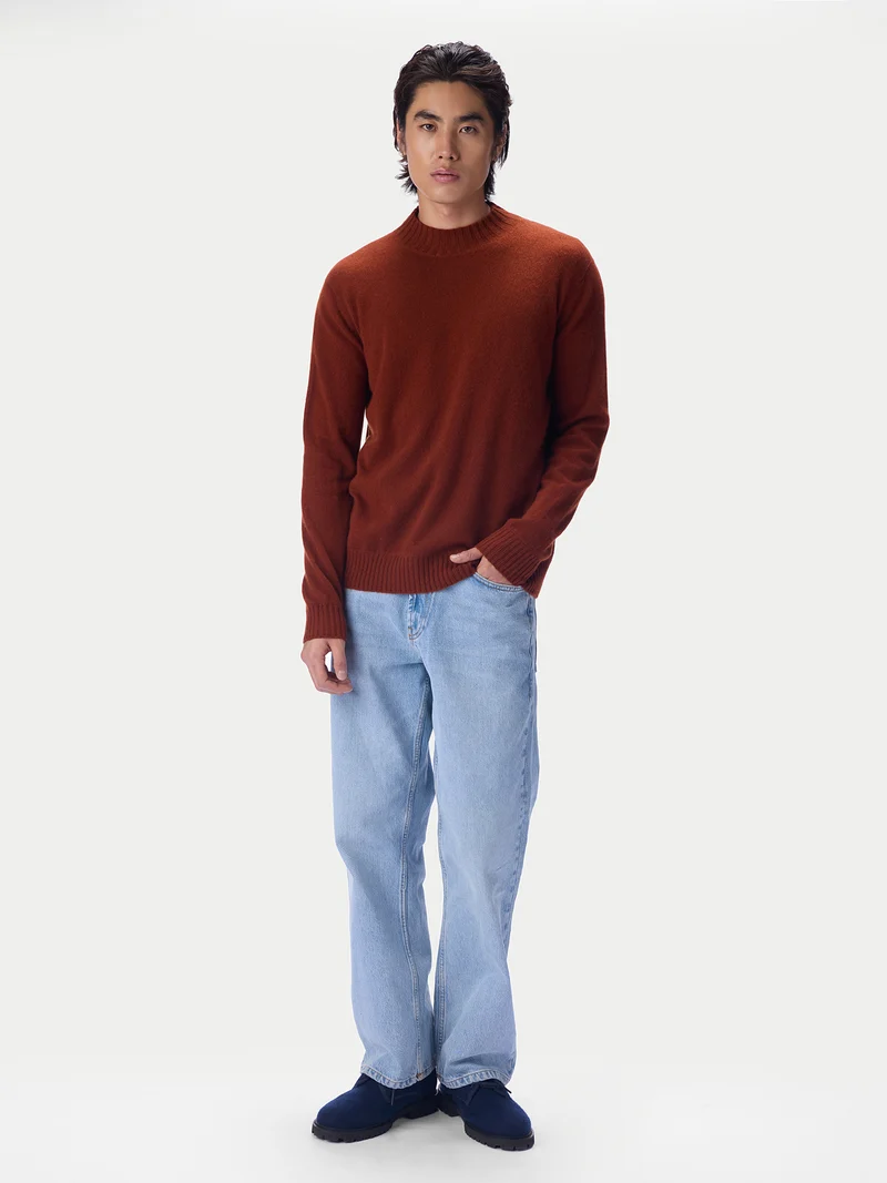 Schmal geschnittener Kaschmir-Rollkragenpullover