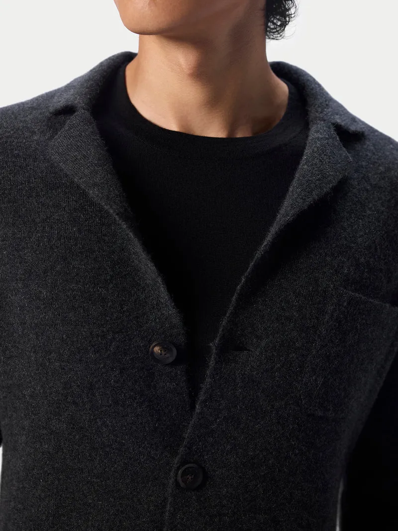 Kaschmir-Strickjacke im Blazerstil