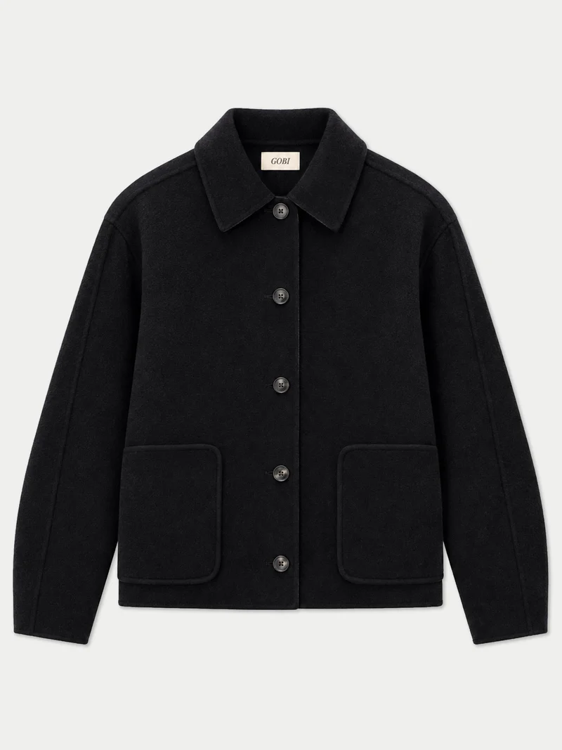 Kaschmir Wendejacke mit Hemdkragen