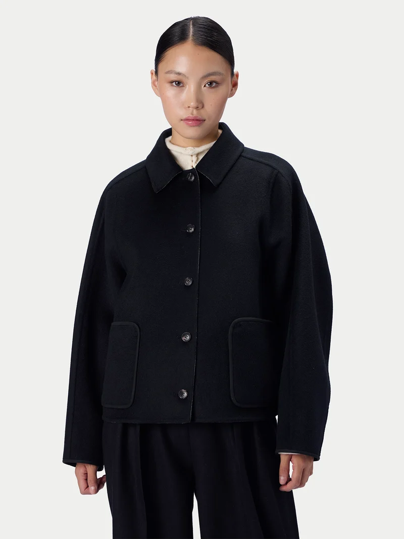 Kaschmir Wendejacke mit Hemdkragen