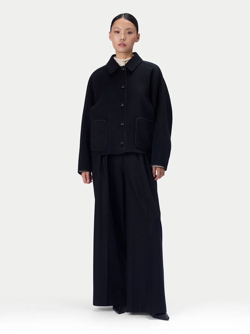 Kaschmir Wendejacke mit Hemdkragen