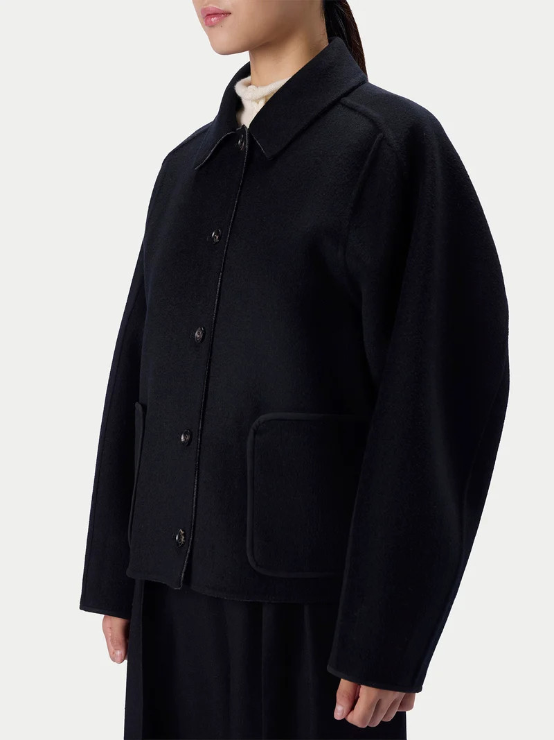 Kaschmir Wendejacke mit Hemdkragen