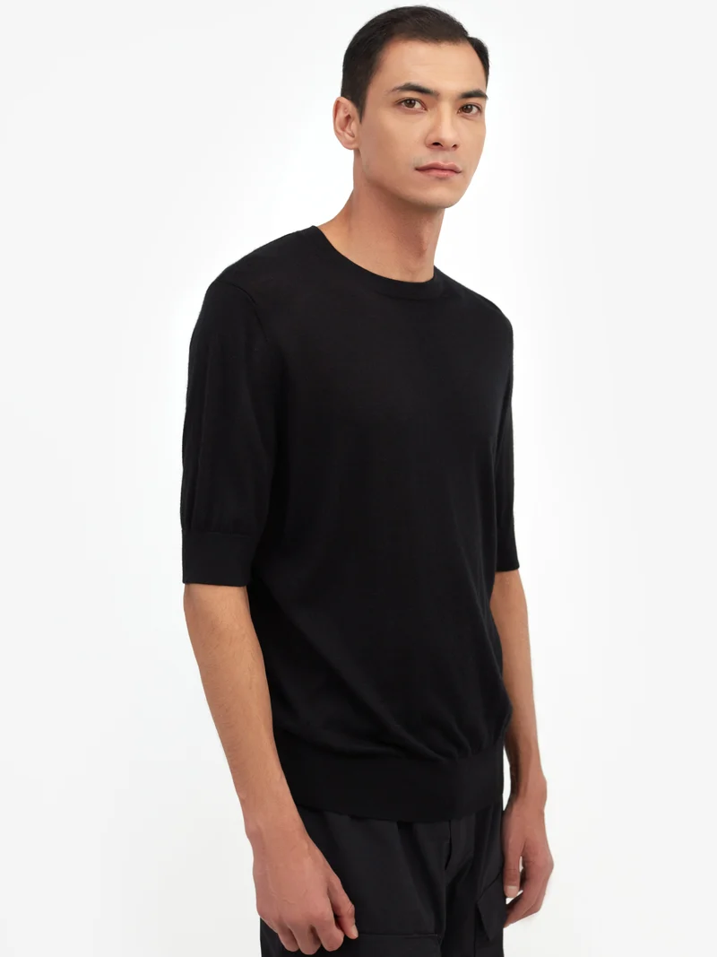T-Shirt aus Seide und Kaschmir