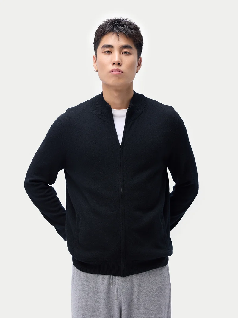 Kaschmir Cardigan mit Reißverschluss