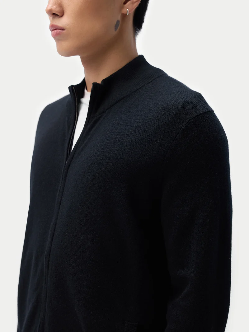 Kaschmir Cardigan mit Reißverschluss