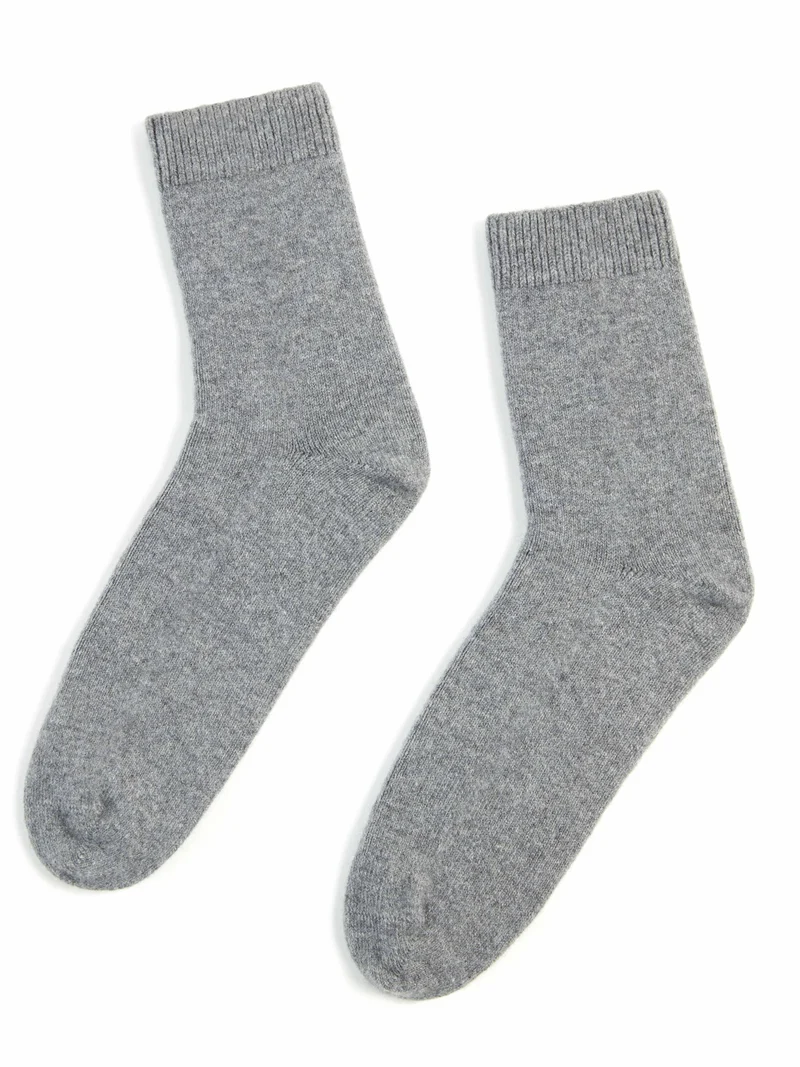 Unisex Kaschmir Rippenstrick-Bettsocken