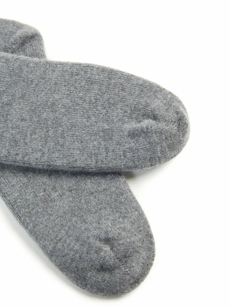 Unisex Kaschmir Rippenstrick-Bettsocken