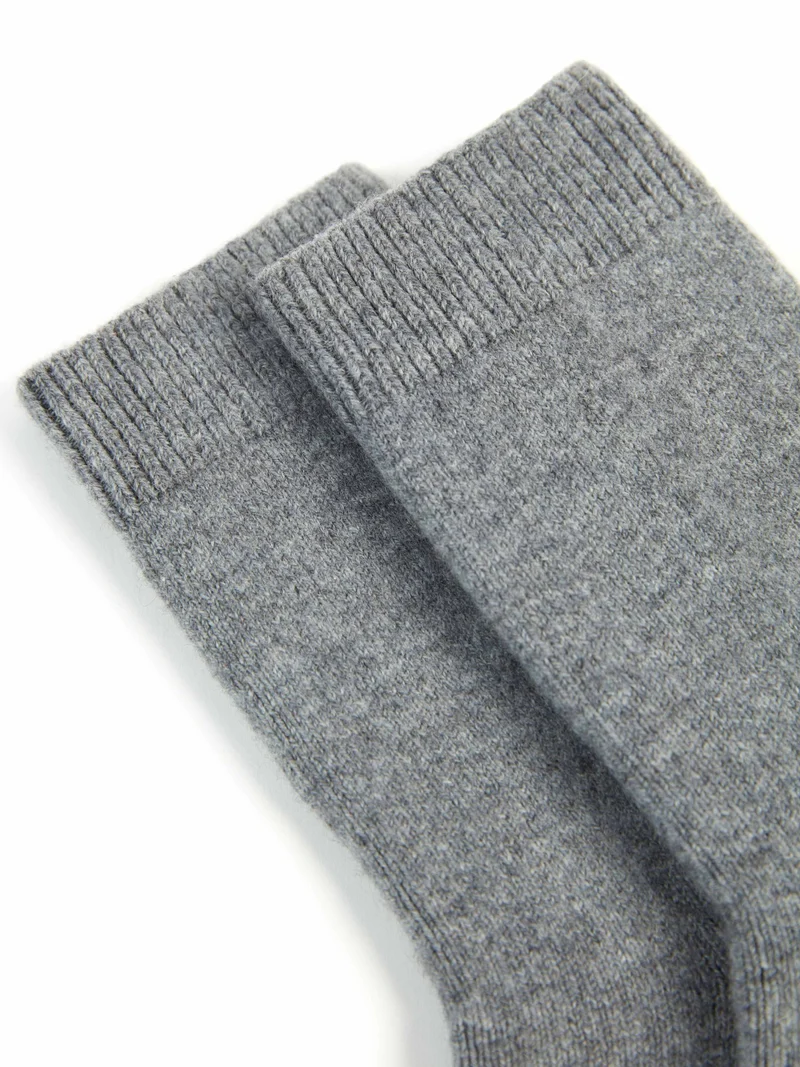Unisex Kaschmir Rippenstrick-Bettsocken
