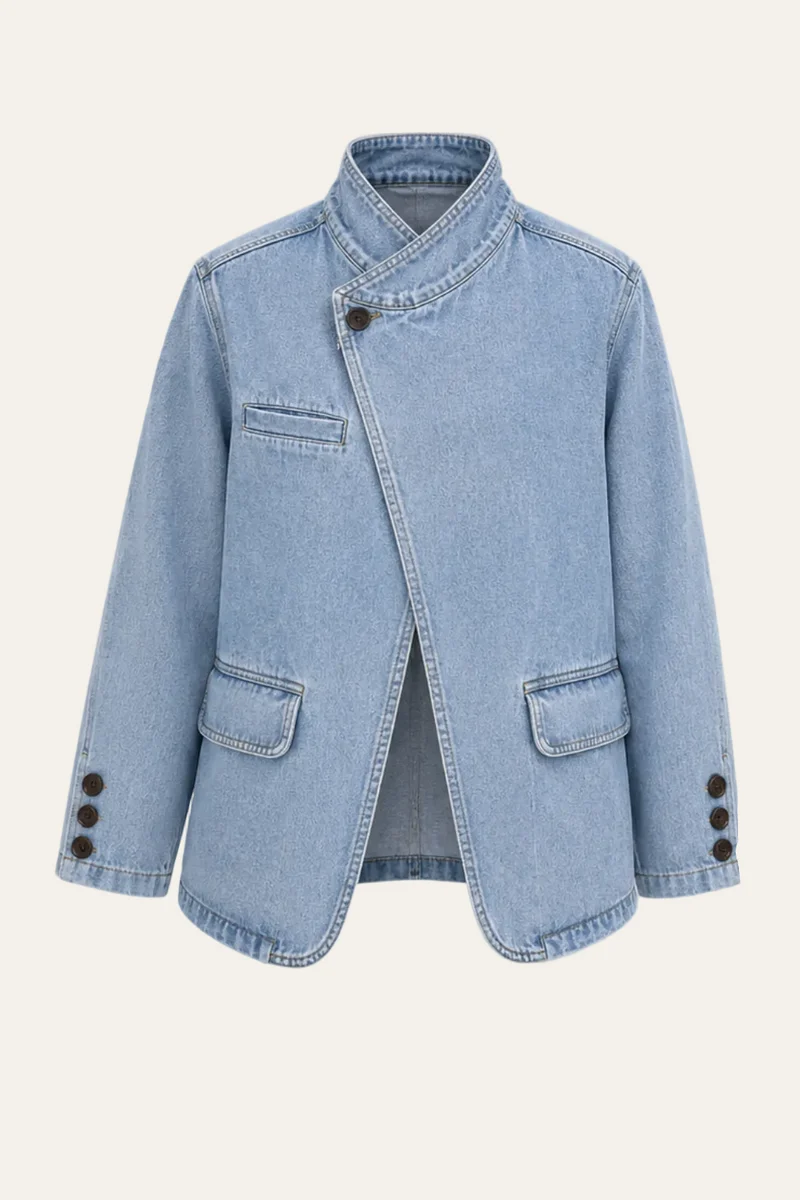 Denim Cut-Out Blazer