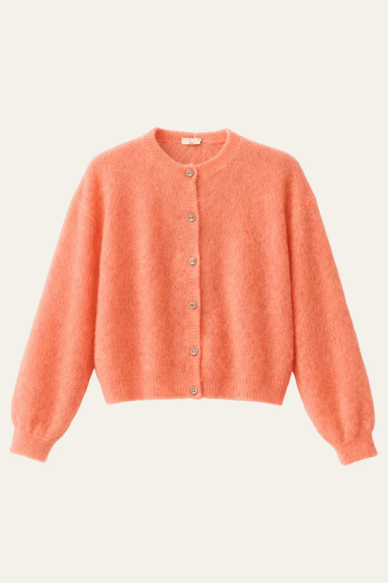Strickjacke Rundhals-Ausschnitt "Stellaa"
