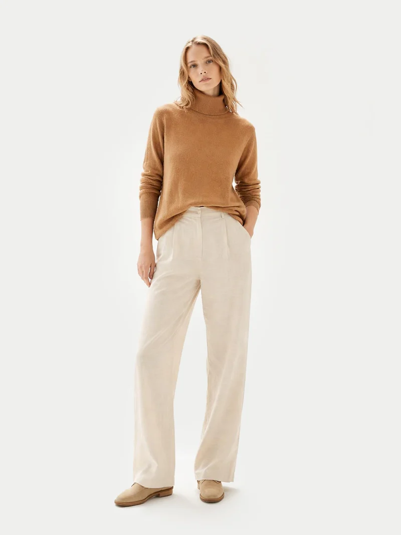 Basic Rollkragenpullover aus Kaschmir