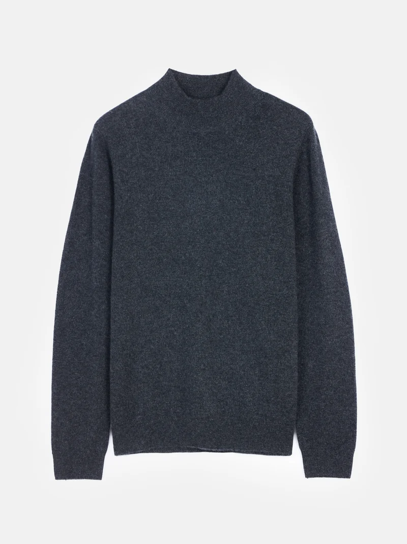 Basic Stehkragenpullover aus Kaschmir