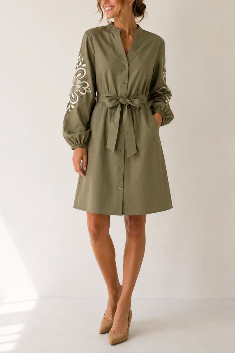 Kleid mit Stickerei "Teckyy"