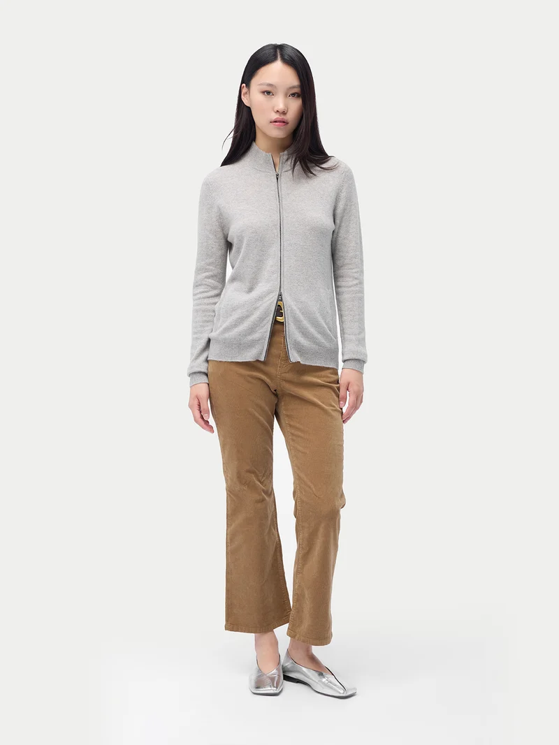 Kaschmir Cardigan mit Reißverschluss