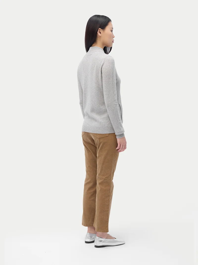 Kaschmir Cardigan mit Reißverschluss