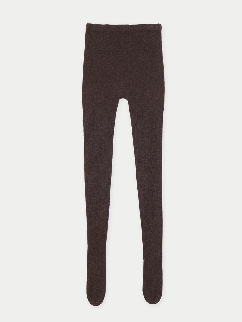 Kaschmir-Strickstrumpfhose mit hohem Bund