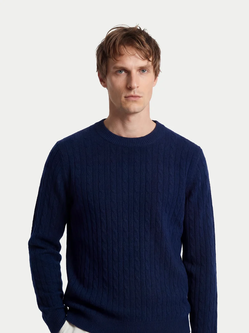 Kaschmirpullover in Zopfstrick