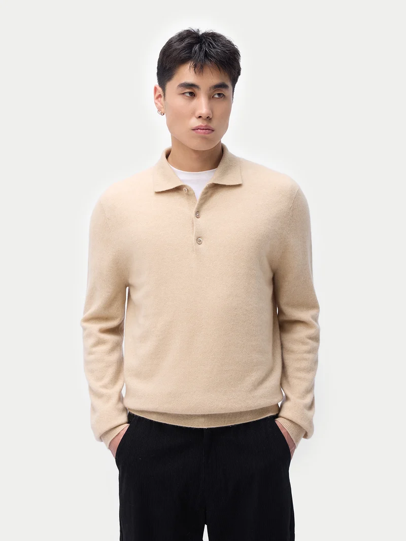 Kaschmir-Polo-Pullover